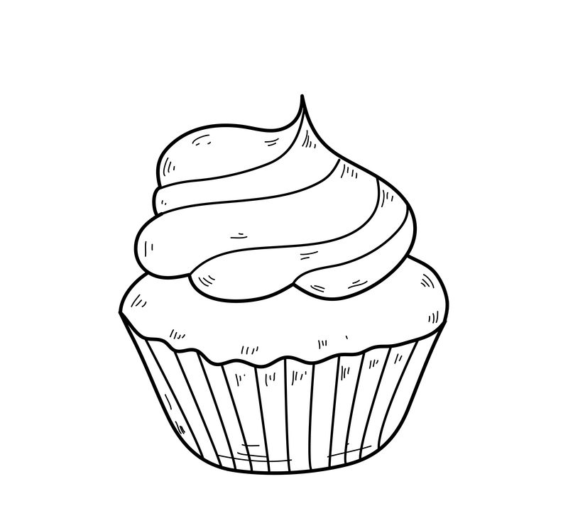 Cupcake outline